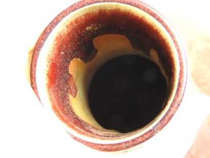 CHINA: Porcelain bottle vase with oxblood...