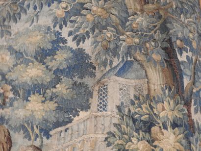 AUBUSSON : Tapisserie en laine à décor d'une...