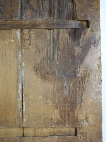 GRANDE ICONE du Christ Pantocrator flanqué...