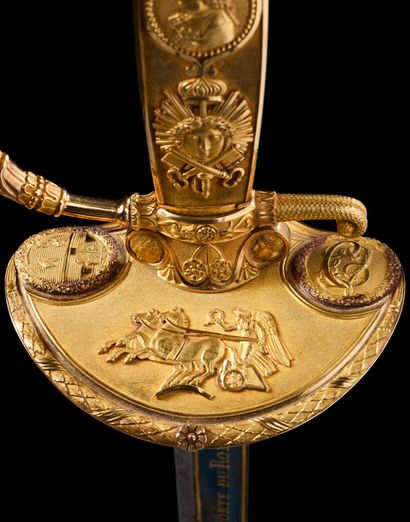 Exceptional gold award sword for Constantin...