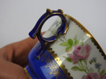 SEVRES: Four porcelain tea cups and saucers...