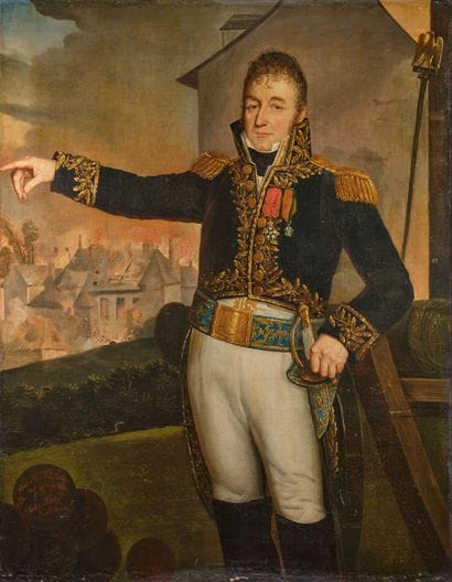 FRENCH SCHOOL circa 1810
Presumed portrait...