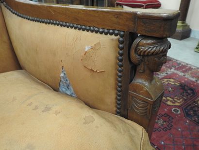 Pair of mahogany shepherd's chairs, backs...