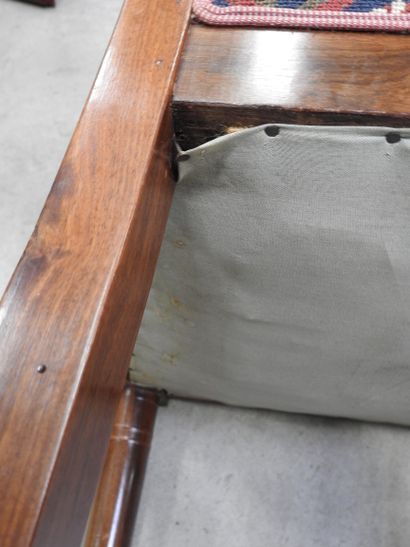 SIX CHAIRS in mahogany, bandeau à la gerbe...