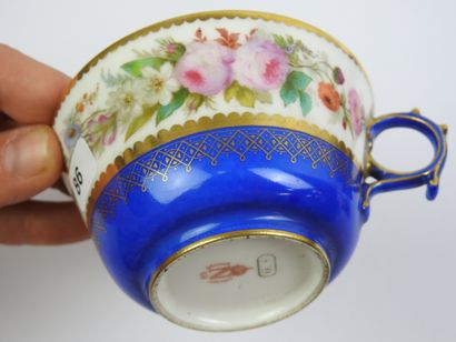 SEVRES: Four porcelain tea cups and saucers...