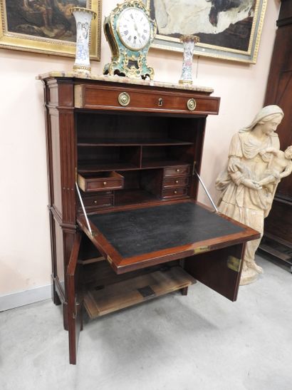 Straight mahogany SECRETARY opening to a...