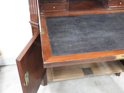Straight mahogany SECRETARY opening to a...
