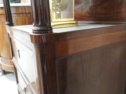 Mahogany and mahogany veneer BARBIERE, opening...