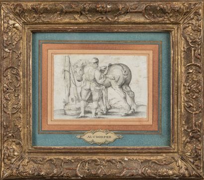 Ecole ALLEMANDE vers 1600, d'après une gravure
La...