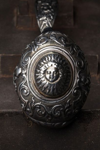 SILVER GUARDS for an officer's pistol of...