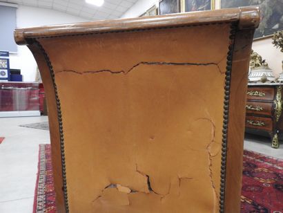 Pair of mahogany shepherd's chairs, backs...