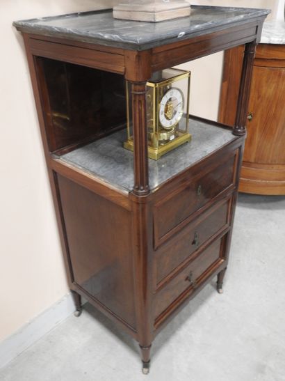 Mahogany and mahogany veneer BARBIERE, opening...
