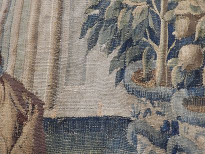 AUBUSSON : Tapisserie en laine à décor d'une...