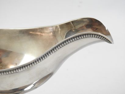 Silver helmet SAUCIERE standing on a four-legged...
