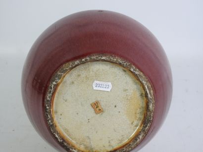 CHINA: Porcelain bottle vase with oxblood...