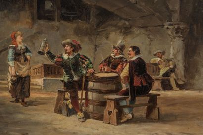 Fritz VOGLER (active 19th century): Musketeers...