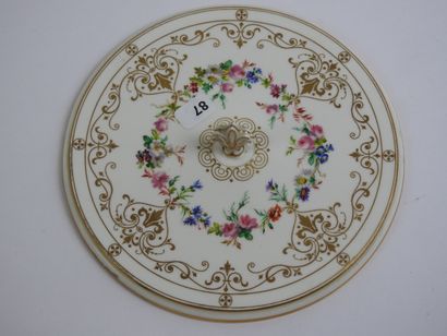 SEVRES: Porcelain polychrome and gold cup...