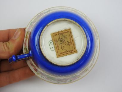 SEVRES: Four porcelain tea cups and saucers...