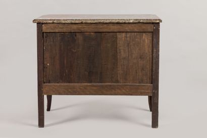 STRAIGHT COMMODE in rosewood veneer decorated...