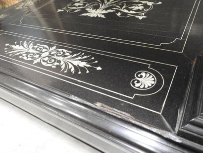 CABINET en chêne et placage d'ébène à riche...