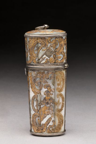 CASE - COUTURE NECESSARY in silver with cut...