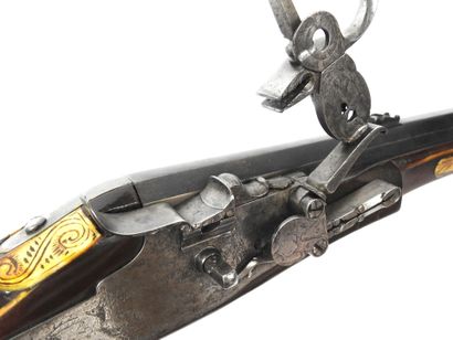 GERMANY. Large pinwheel pistol, blued round...