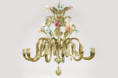 MURANO : IMPORTANT LUSTRE sur deux étages...