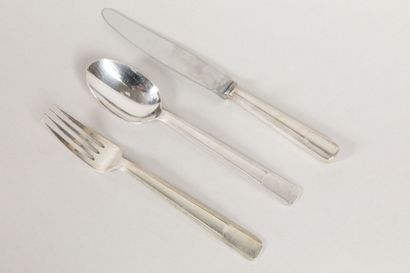 CHRISTOFLE: 112-piece Art Deco silver-plated...