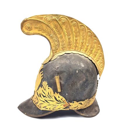 RARE CASQUE d'officier des Gardes-du-corps...