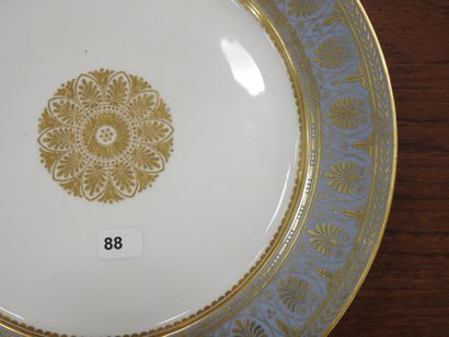 SEVRES: A porcelain plate with a celestial...