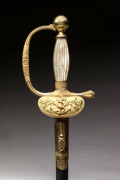 MARINE ROYALE. Épée modèle 1816 d'officier...