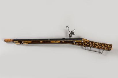 GERMANY. Large pinwheel pistol, blued round...