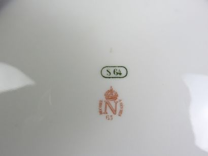 SEVRES: Porcelain polychrome and gold cup...