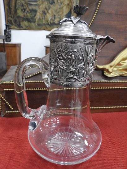 Robert LINZELER - Paris : Two crystal pitchers...