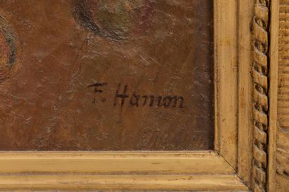 F. HAMON (19th-20th): The apple basket. Large...