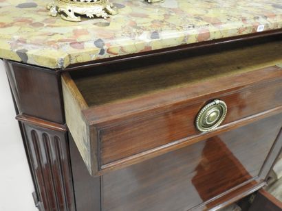 Straight mahogany SECRETARY opening to a...