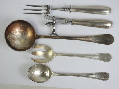 CHRISTOFLE: Silver-plated cutlery set Perles...