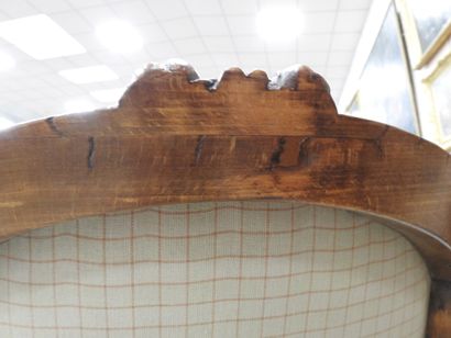 PAIRE DE FAUTEUILS cabriolet en bois naturel...