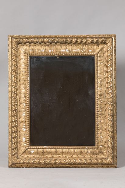 GRAND MIROIR de forme rectangulaire en bois...