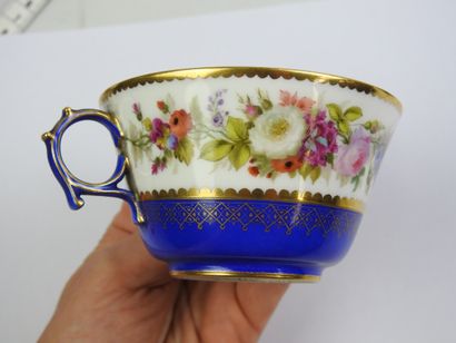 SEVRES: Four porcelain tea cups and saucers...