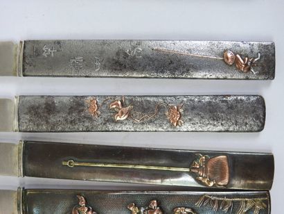 JAPAN: Fourteen patinated and partially gilded...