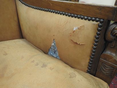 Pair of mahogany shepherd's chairs, backs...