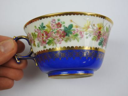 SEVRES: Four porcelain tea cups and saucers...