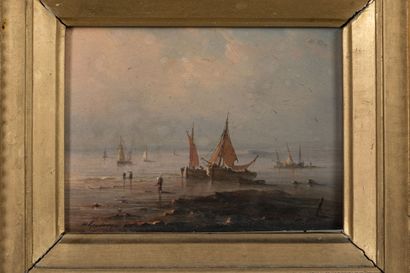 Henriette Hermine GUDIN (1825-1892) : Pêcheurs...