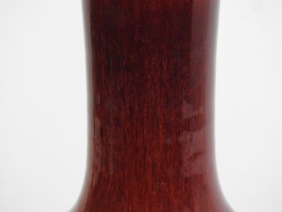 CHINA: Porcelain bottle vase with oxblood...
