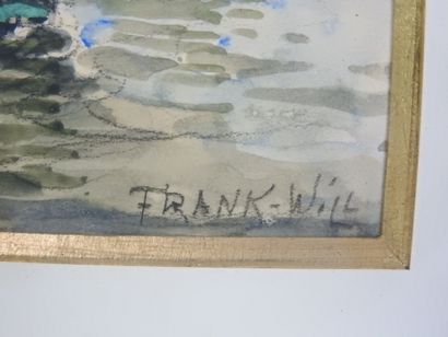 Frank WILL (1900-1951) : Les voiliers. Aquarelle....