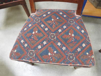 SIX CHAIRS in mahogany, bandeau à la gerbe...