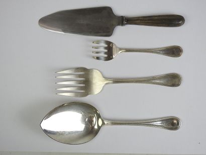 CHRISTOFLE: Silver-plated cutlery set Perles...
