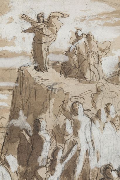 Ecole FRANCAISE du XIXème siècle : Moïse...