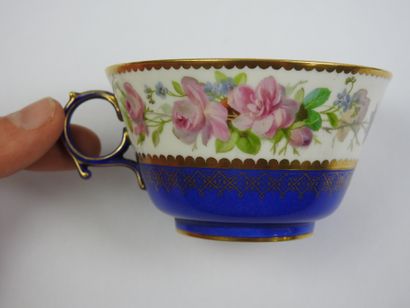 SEVRES: Four porcelain tea cups and saucers...